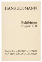 Exhibition August 1931 - catalog of the artist's first exhibition in America