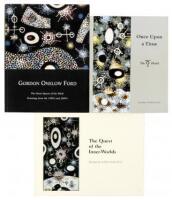 Three exhibition catalogues - one signed with original drawing