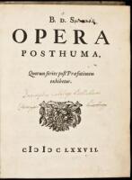 Opera Posthuma: Quorum series post Praefationem exhibetur