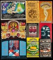 Twenty-three handbills for concerts from Bill Graham, plus 2 Bill Graham postcards, and a small collection of rock concert ephemeral items