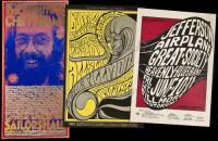 Eight concert posters designed by Wes Wilson for concerts