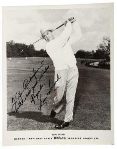 Signed publicity photograph of Sam Snead