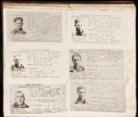 WITHDRAWN Ledger book containing over 400 photographs of arrest cards for escaped prisoners