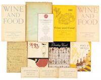 A collection of pamphlets and ephemera on the subject of wine