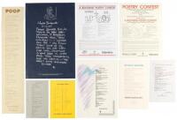 Collection of Charles Bukowski broadsides and ephemera