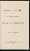 Company K First Alabama Regiment, or Three Years in the Confederate Service