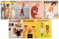Seven issues of Playboy and Escapade featuring the work of Jack Kerouac