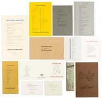 A collection of small broadsides by Charles Bukowski