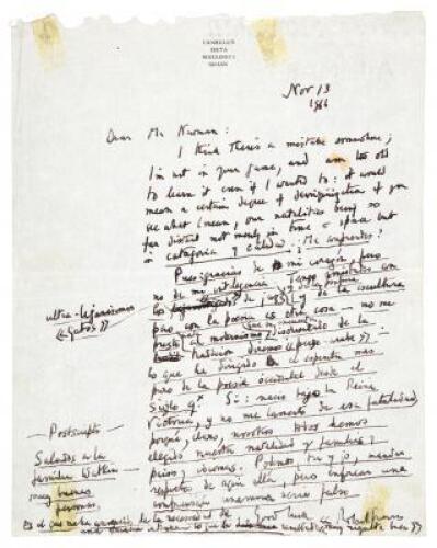 Signed, manuscript letter by Robert Graves