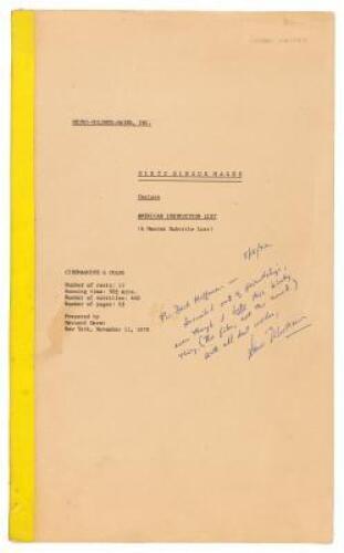 Dirty Dingus Magee - screenplay