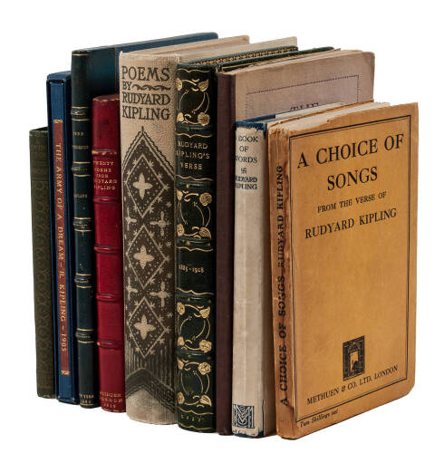 Nine volumes of Poetry, Essays, etc., by Rudyard Kipling