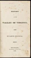 A History of the Valley of Virginia