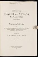 History of Placer and Nevada Counties, California, with Biographical Sketches