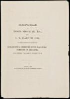 Reports of Moses Stocking, Esq., and L.R. Warner, Esq., on the lands belonging to the Burlington & Missouri River Railroad Company in Nebraska. And other valuable information