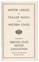 Motor Lodges and Trailer Parks in the Western States