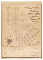 Map of the Lands of the Paul Tract Homestead Association showing the subdivisions