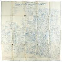 Ownership Map of Guadalupe And Caldwell Counties Showing Location Of Wells