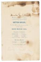Invitation to Sutter Rifles Grand Military Ball