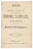 Epitome o modo fácil de aprender el idioma náhuatl o lengua mexicana