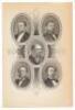 Engraved Portrait of the First African-American Congressmen and US Senators of the Reconstruction