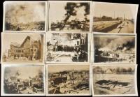 Nine photographs of scenes during and after the San Francisco Earthquake and Fire of 1906