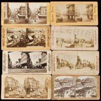 Eight stereoviews of San Francisco street scenes