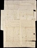 Three autograph letters signed from Melancton P. Pettit, written home just before and then during his tour of duty in the War of 1812