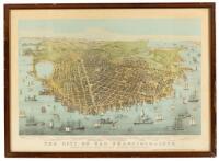 The City of San Francisco - 1878. Birds Eye View from the Bay Looking South-West