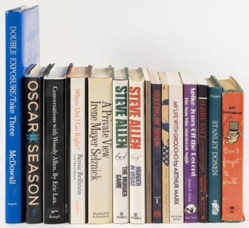 A shelf of books inscribed to TV writer Larry Gelbart