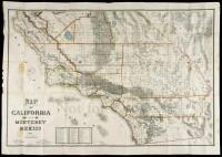 Map of California from Monterey to Mexico