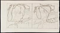 A Map, Exhibiting the relative positions of Lake Erie & Michigan According to resent Surveys [on sheet with] A Map Exhibiting the relative position of Lake Erie & Michigan, According toe Mitchell's Map Published in the year 1755