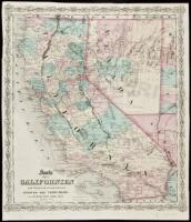Karte von Californien und Theilen der Benarchbarten Staaten und Territorien