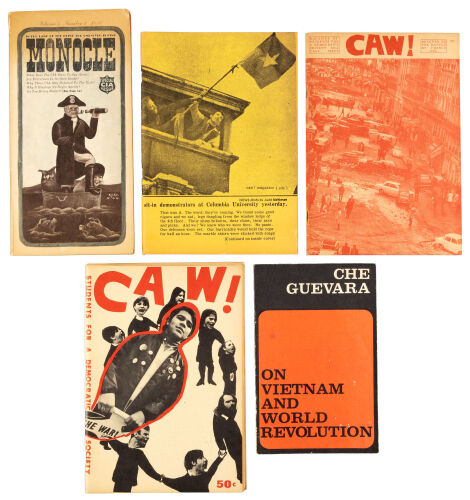 First three issues of CAW! magazine (SDS), and ephemera