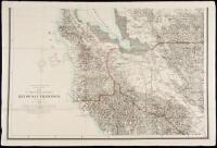 Map Of The Region Adjacent To The Bay Of San Francisco. 1873. The Coast, Rancho, Township and Section Lines from Materials furnished by the U.S. Coast Survey and the U.S. Surveyor General's Office, the Topography chiefly from Original Surveys by C.F. Hoff