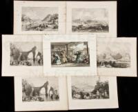 Collection of 103 engraved plates of Chinese scenes - 1 colored