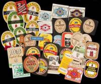 Collection of over 350 beer labels from English breweries