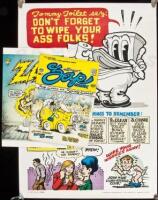 Issue No. 0 and No. 1 of Zap Comix, plus color poster with art by R. Crumb