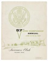 USGA 57th Open Championship Annual, Inverness Club, Toledo, Ohio