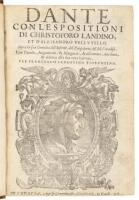 Dante con l’Espositioni di Christoforo Landino, et d’Alessandro Vellutello