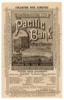 San Francisco Cal. U.S.A. Pacific Bank Cor. Pine & Sansome Sts.