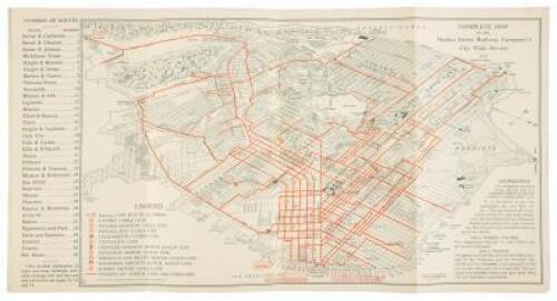 Complete Map of the Market Street Railway Company's City Wide Service [as published in] San Francisco Through the Windows of the White-Front Cars