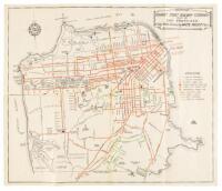 Market Street Railway Company Map of San Francisco: City-Wide Service by White Front Cars and Coaches