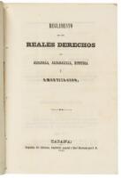 Reglamento de los Reales Derechos de Alcabala, Alcabalilla, Hipoteca y Amortización