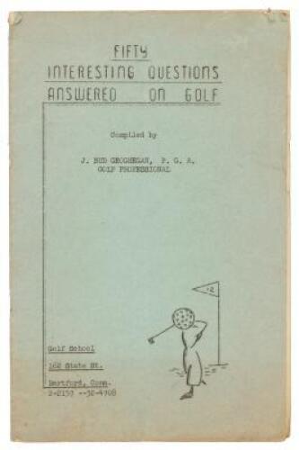 Fifty Interesting Questions Answered on Golf (cover title)