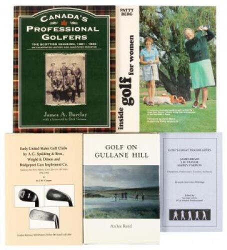 Five books inscribed to Golf Collectors Society co-founder Bob Kuntz