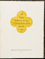 The Bird & Bull Commonplace Book