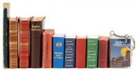 Eleven miniature dictionaries and reference books