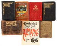 Seven miniature calendars and reference books