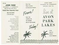 "Live at Avon Park Lakes"- flyer, form letter & illustrated insert