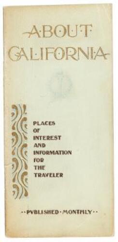 About California: Places of Interest and Information for the Traveler (wrapper title)